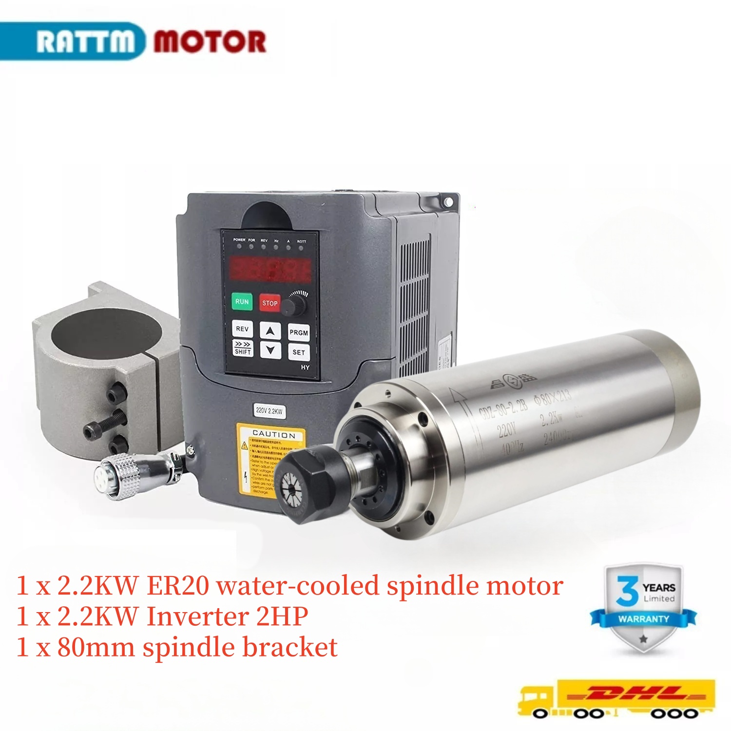 2.2KW 110V of 220V 8A GDZ-80-2 - 2.2Kw Water Cooled Spindle Kit Vfd recensie en prijs